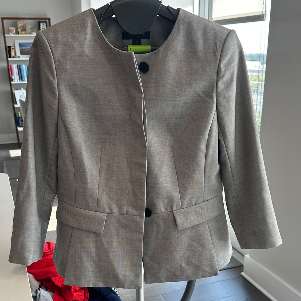 Ann Taylor Light Gray Women's Blazer